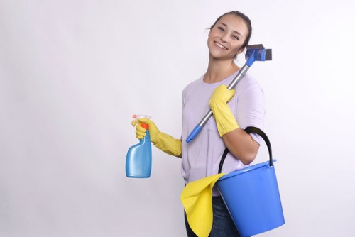 Local cleaning team preparing a Mayfair property for deep cleaning