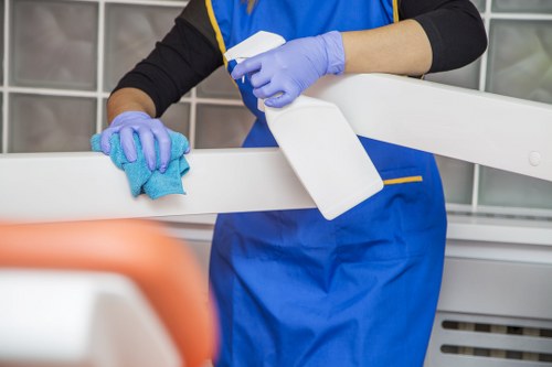 Discreet cleaning team working in a central Mayfair building